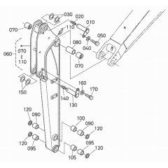Dipper Arm Assembly for Kubota U45S