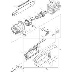 Guard & Chain Assembly for Makita