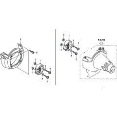 Fan Cover & Clutch for Honda UMK425LE