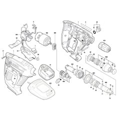 Bosch UNEO Maxx Drill Assembly