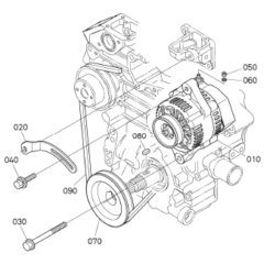 Pulley Assembly for Kubota V2403-M-DI-E3B Engine