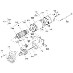 Starter Assembly for Kubota V2403-M-DI-E3B Engine