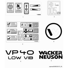 Decals for Wacker VP40H