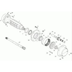 Axle & Wheel Hub for Wacker 4001