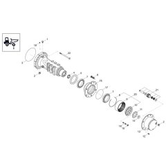 Axle Case & Wheel Hub Assembly