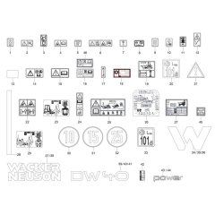 Decals for Wacker DW40-2
