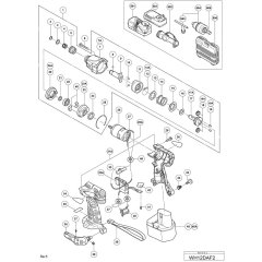 Main Assembly for Hikoki WH12DAF2
