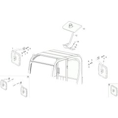 Mirror Assembly for Wacker 9503