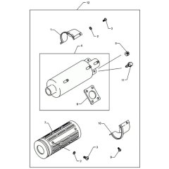 Muffler Assembly for Wacker Trowel