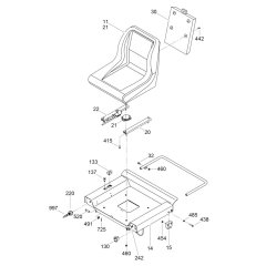 Seat Assembly for Wacker CRT 36-26