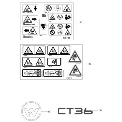 Decals for Wacker CT36-9 Trowel