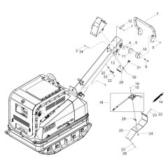 Handle Assembly for Wacker DPU100/70