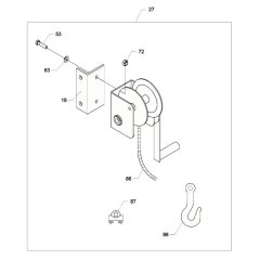 Winch Assembly for Wacker HPG50