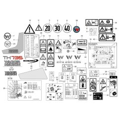 Wacker TH735 Decals
