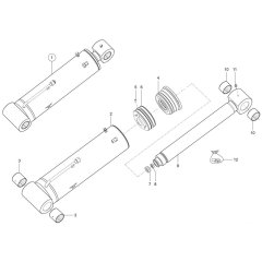 Tilt Ram Assembly for Wacker TH755