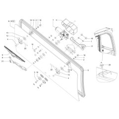 Window Assembly for Wacker TH955