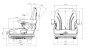 Mechanical Suspension Seat MGV35 With Belt suitable for Mini Excavators, Rollers, Dumpers, Cabbed Dumpers