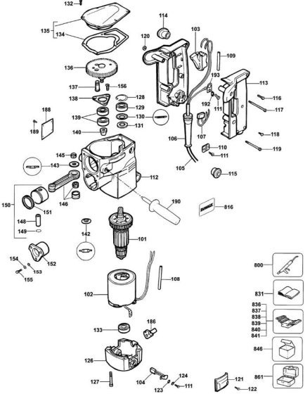 Main Assembly for DeWalt DW558L