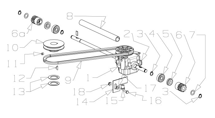 Gearbox Assembly for Masport 800ST