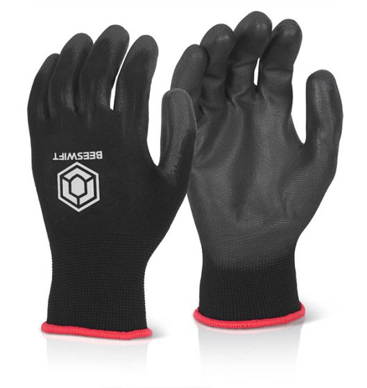Black PU Coated Gloves