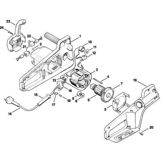 Electric Motor Assembly for Stihl E14