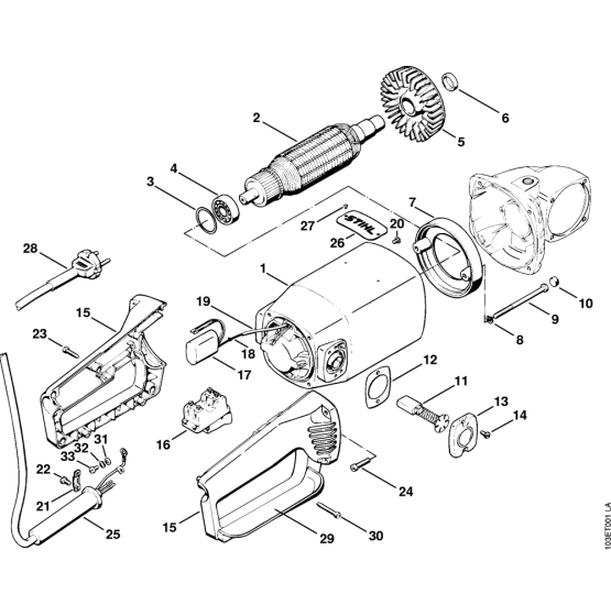 Housing & Handle for Stihl E15