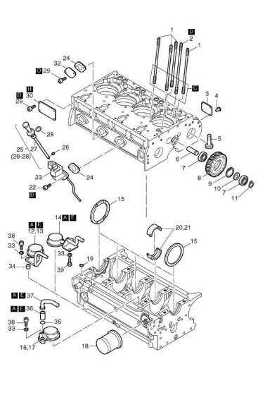Crankcase Assembly for Hatz 2L40