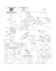 Camshaft, Crankshaft, Cylinder and Piston Assembly for Briggs and Stratton Model No. 128M02-0133-F1 Vertical Shaft Engine