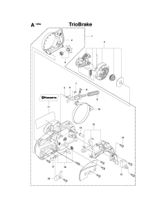Chain Brake & Clutch Cover Assembly for Husqvarna 135E Triobrake Chainsaw