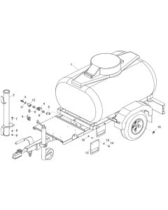 Trailer Assembly  for Belle BWX 15/250 Pressure Washers