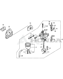 Carburettor Assembly for Honda GXR120UT Engine
