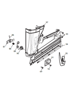 Left Handle Assembly for Paslode IM65A F16 Lithium Nail Guns (13313)