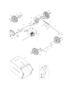 Wheel Assembly for Makita LM001C