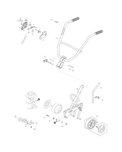 Handle Assembly for Makita BUK360 Cultivator