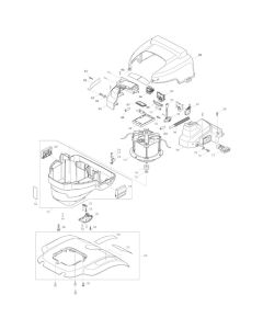 Housing, Motor Assembly for Makita BUK360 Cultivator