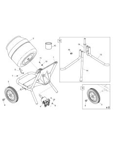 Frame Assembly for Belle Minimix 150E+ Cement Mixer