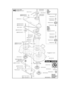 Cutting Deck 103cm-4 Assembly for Husqvarna Rider Pro 18 Ride on Mowers