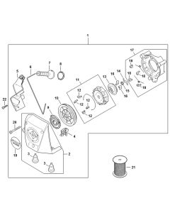 Rewind Starter Assembly for Stihl BR800 Blower