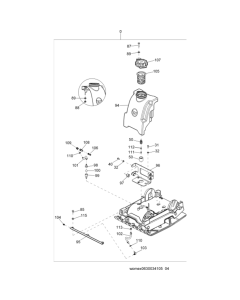 Water System Kit Assembly for Wacker WPU1550AW 5000630034 (Petrol) Rev. 114 Reversible Plate Compactors