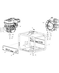 Main Assembly for Belle WPX 3/30 Semi-Trash Water Pump