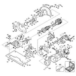 Main Assembly for DeWalt DW384 46 Type 1 Circular Saw L S Engineers