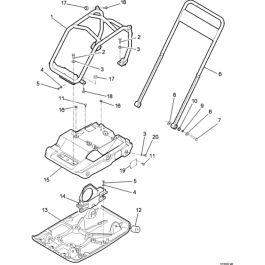 Baseplate and Console Assy for Wacker WP1540A 5000008061 Honda Rev.100 Plate Compactor L S Engineers