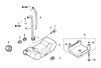 Fuel Tank for Honda HHT31S Brushcutter