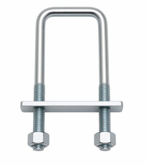 U Bolt Square Type 132 x 50 x 102mm, M10 Thread, 30mm Thread Length, Grade 8.8