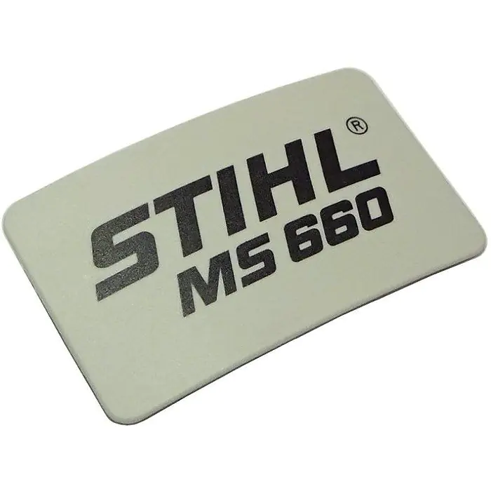 MS 660 Stihl Chainsaw Badge Replacement Plastic OEM Plate NEW 1122-967-1506