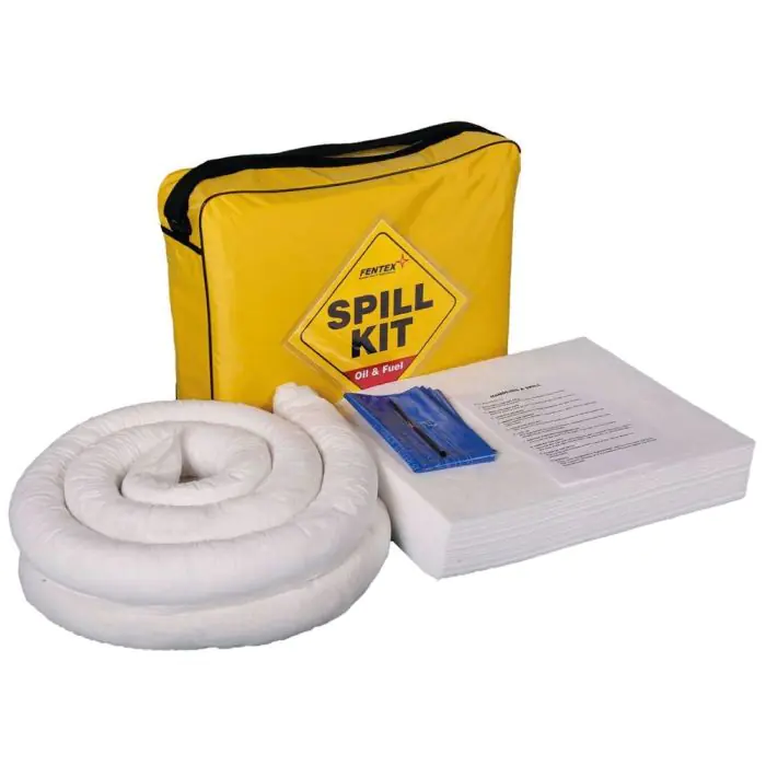 Oil & Fuel 50ltr Spill Kit c/w Absorbent Socks & Pads in a Shoulder Bag |  L&S Engineers