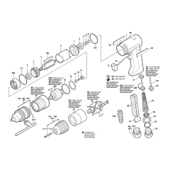 320-Watt Pneumatic Drill Assembly