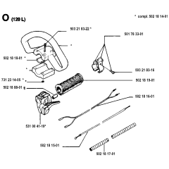 Handle & Controls for Husqvarna 120R Brushcutters