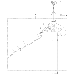 Fuel Tank Assembly for Husqvarna 122 HD60 Hedge Trimmers