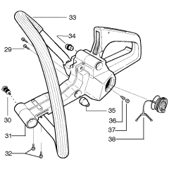 Fuel Tank & Handle Assembly for Husqvarna 136 Chainsaw